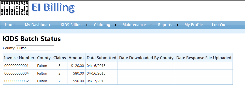 My Dashboard on EIBilling.com - Ei-Hub